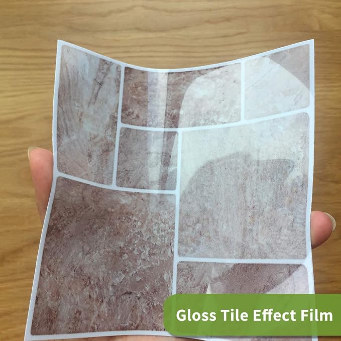 Alwayspon 25 Pcs Self-Adhesive Decal for Home Decor, Peel and Stick Wall Tile Sticker, Water-Proof for Kitchen Bathroom, 4x4inch - Image 5