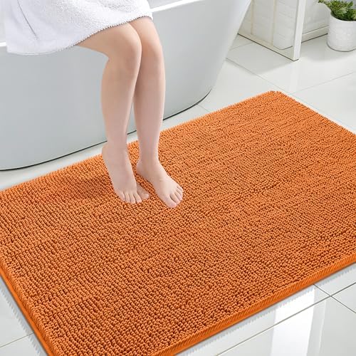 OLANLY Large Bathroom Rugs 47x32, Extra Soft Absorbent Chenille Bath Rugs by OLANLY