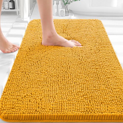 OLANLY Bathroom Rugs 36x24, Extra Soft Absorbent Chenille Bath Rugs by OLANLY