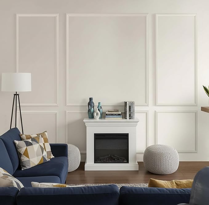 Pre-Cut Peel and Stick Wall Molding Kit Wainscoting Trim- Self Adhesive Premade Accent Panel Chair Rail for Interior Moulding Home Decor Accent Wall Set of 6 pcs - 3 Top 3 Bottom, Ready to Assemble - Image 6