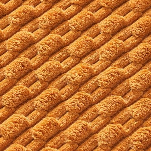 MIULEE Decorative Throw Pillow Covers 16x16 Fall Burnt Textured Corduroy - Image 3