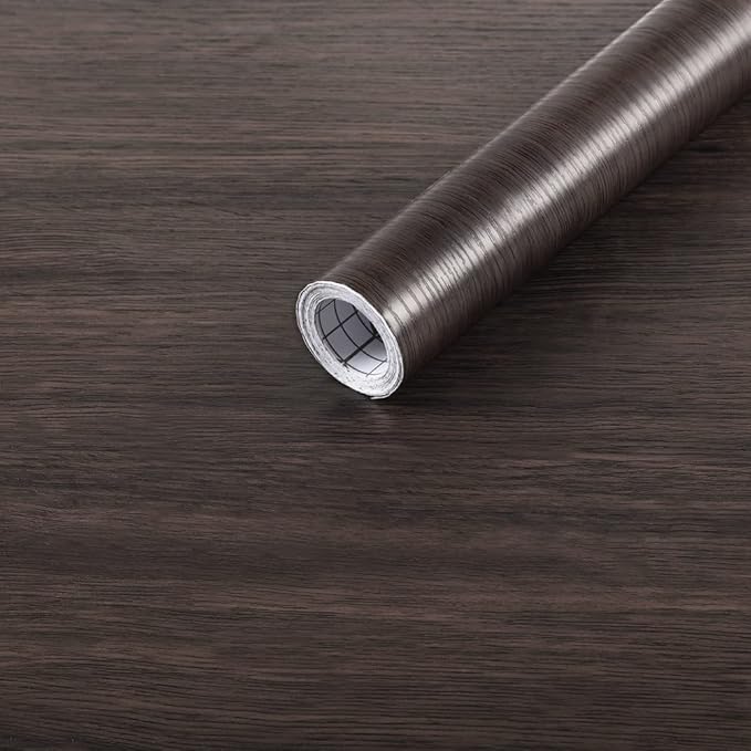 Arthome 16.5" x120" Peel and Stick Wood Contact Paper Self-Adhesive Brown Walnut Wallpaper,Decorative Vinyl Film for Countertop,Cabinets,Shelf,Drawer Liner,Easy to Clean Removable Wall Covering by ArthomeWALLDECOR