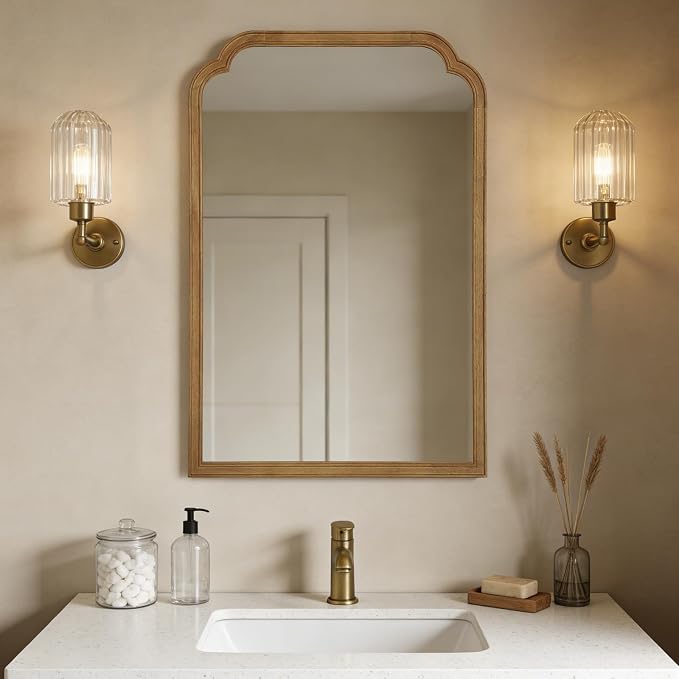 WallBeyond 24" x 36" Natural Wood Mirror for Wall Mounted, Rustic Wood Frame Wall Mirrors Decorative for Living Room or Bathroom Mirror (Natural Color) by WallBeyond