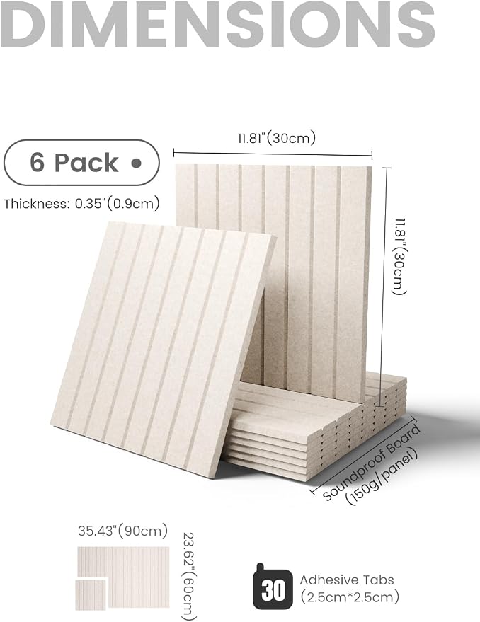 Fluxynara 36" x 24" Large Felt Bulletin Board, Oatmeal | 6 Pack Cork Board Alternative with 30 Safe Adhesive Tabs, Pin Boards for Wall Decor, Home, Office, Classroom,Dorm - Image 2