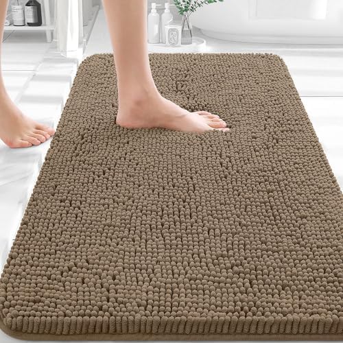 OLANLY Bathroom Rugs 30x20, Extra Soft Absorbent Chenille Bath Rugs by OLANLY