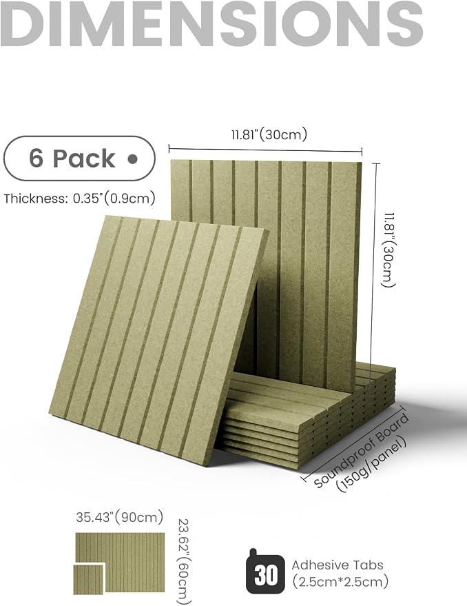Fluxynara 36" x 24" Large Felt Bulletin Board, Olive Green | 6 Pack Cork Board Alternative with 30 Safe Adhesive Tabs, Pin Boards for Wall Decor, Home, Office, Classroom,Dorm - Image 2