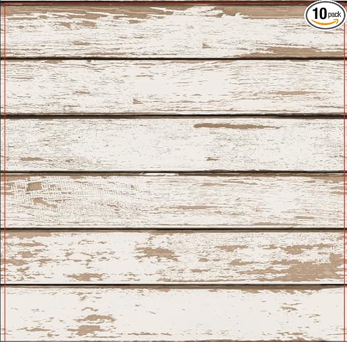 COMSTICKC 3D Faux Wood Wall Sticker Shiplap Peel and Stick, Not Real Wood | 10 Pcs 11.8" x 11.8",Lightweight Self-Adhesive Fake Wood Wall Panels Covering for Farmhouse DIY Wall Upgrades,Cover 9.7 sq ft by COMSTICKCDECOR