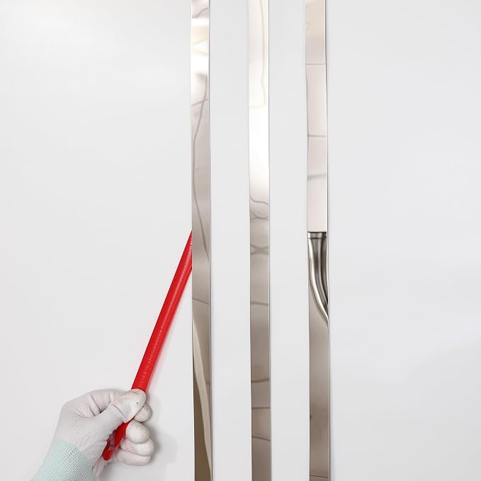 Silver Metalized Mirror-Like Finish Molding Trim, Peel and Stick Strip for Mirror Frame, Wall, Fireplace and Home DIY Decoration (32.8 ft x 1.6 inch) by Taaizau