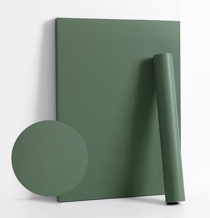Dimoon 118''x17.7'' Green Peel and Stick Wallpaper Contact Paper Modern Self Adhesive Wall Paper Removable Renter Friendly Textured Solid Color Shelf Cabinet Vinyl Roll (118''x17.7'',Dark Green) by DIYYOURMOON