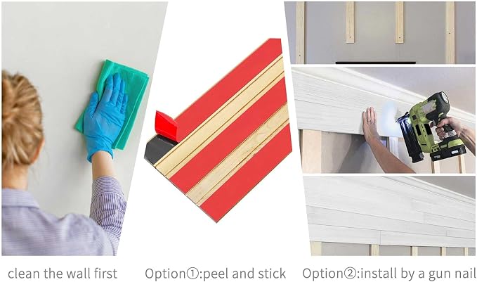 Real Wood Wall Planks-5" White Shiplap Panel Peel and Stick 10Pack 12.5SqFt | 5in wide solid wood shiplap planks-easy DIY wall shiplap panels Perfect for accent wall,backsplash,bedroom, living room - Image 6