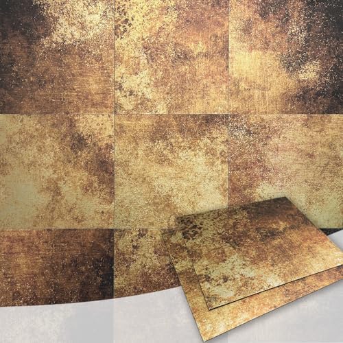 LiveInUrban Flat Metal Wall Panels Rustic Finish for Kitchen- Brass Copper by LiveInUrban