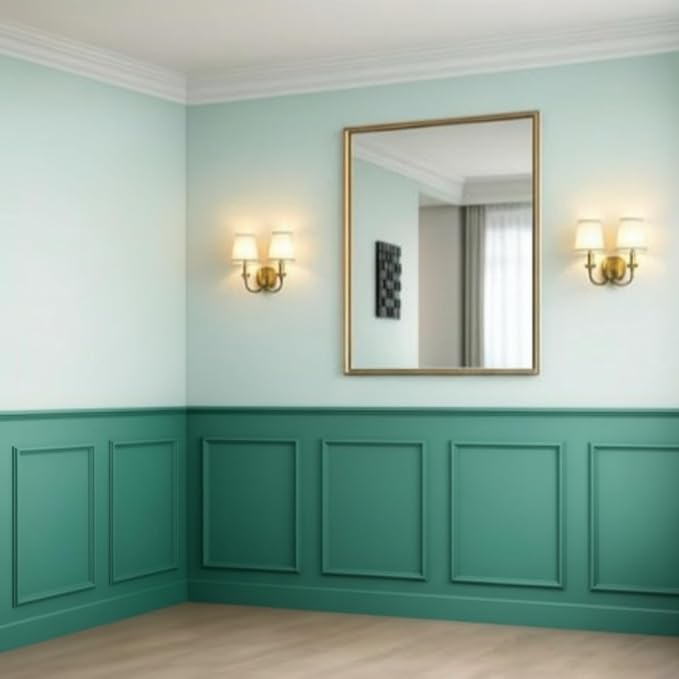 Colingmill Accent Wall Molding Kit Premade Panel,6set,16x24in | Wainscoting Panels, Peel and Stick, Wall Moulding, 3D, White, Pre Cut Picture Frame Trim, for Walls Home Decoration - Image 8
