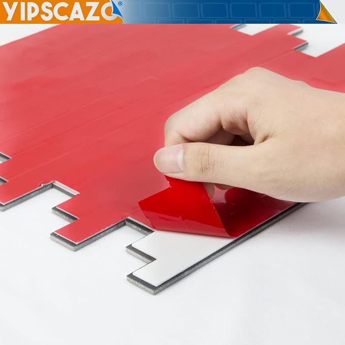 Yipscazo 2026 New Upgrade Peel and Stick Stone Metal Tile Backsplash, Stick on Tiles for Backsplash Kitchen, Bathroom, Fireplace (10 Sheets, Bright Carla White) - Image 7