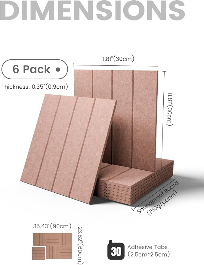 Fluxynara 36" x 24" Large Felt Bulletin Board, Terracotta | 6 Pack Cork Board Alternative with 30 Safe Adhesive Tabs, Felt Pin Boards for Wall Decor, Home, Office, Classroom, Dorm - Image 2