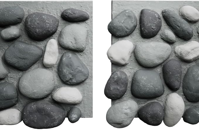 EverStone River Rock Faux Rock Panel, 49"W x 24 3/4"H x 3"D, Azure Stone Color - Image 8