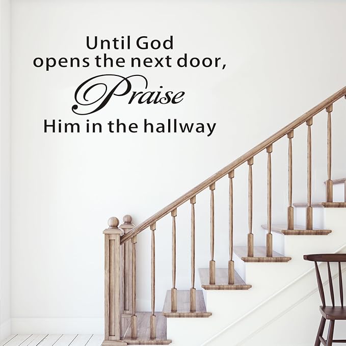 VODOE Scripture Wall Stickers for Bedroom: Apply in Under 30 Min | Solve Apply Anxiety Issue - Quotes Wall Decals for Living Room Church - Ideal for Instant Home Walls Makeover Small by VODOE