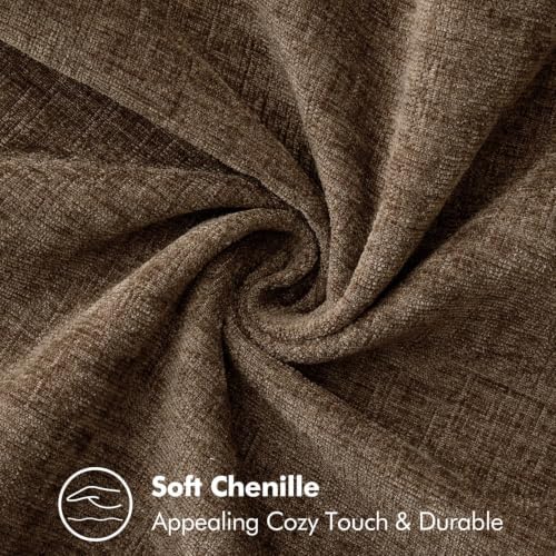 MIULEE Decorative Euro Sham Pillow Covers 24x24 Inch Brown 2 Pack - Image 3