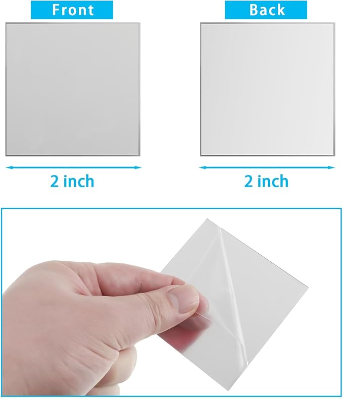 Jetec 50 Pcs Small Acrylic Square Mirror Tiles for Crafts DIY,2 Inches - Image 2