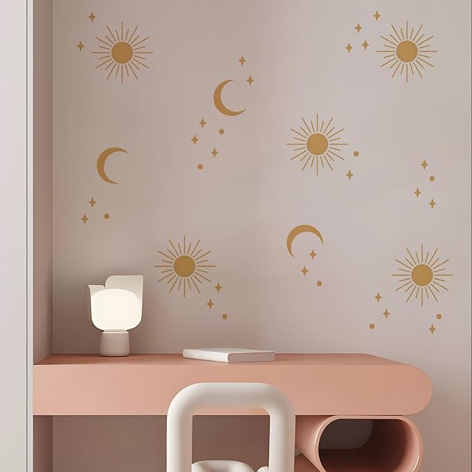 Boho Wall Stickers Girls Bedroom Removable Wall Decals Nursery Kids Room Decor Vinyl Murals DIY Cute Decorations 6 Sheets - Image 5