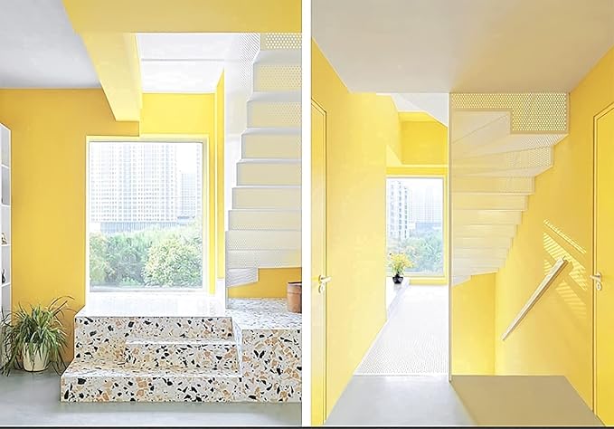 Dimoon 236''x17.7'' Yellow Peel and Stick Wallpaper Contact Paper Modern Self Adhesive Wall Paper Removable Renter Friendly Textured Solid Color Shelf Cabinet Vinyl Roll (236''x17.7'',Yellow) - Image 7