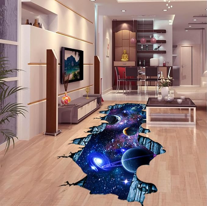 Quanhaigou Galaxy Wall Sticker,Space Wall Decal,Planet Wallpaper Decoration Decor - Image 6