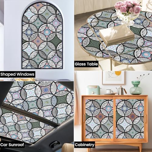 DKTIE Static Cling Decorative Window Film Easy to Install 17.7" x 118.1" - Image 6