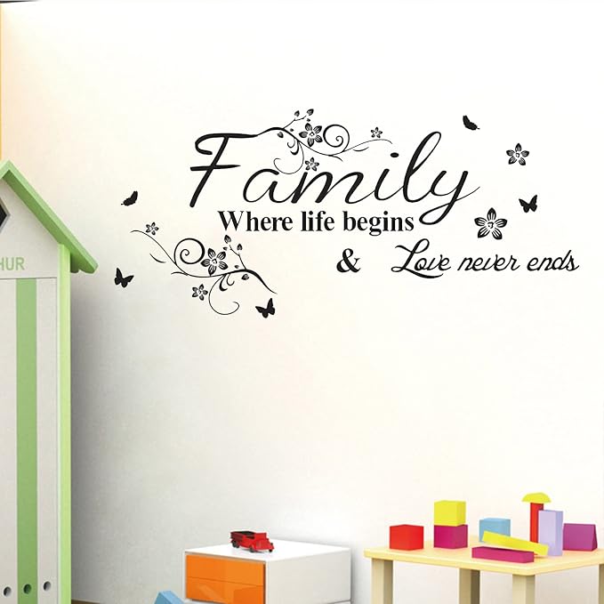 Family Wall Lettering Stickers Art Decals Decorations for Bedroom Living Room Bathroom Dining Room, Inspirational Love Quotes Saying Word Sign Women Men Home Vinyl Decor - Image 6