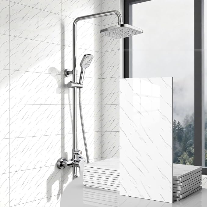 10 PCS Marble Peel and Stick Wall Panels 23.6"x11.8" Sticker | Self Adhesive, PVC, Waterproof Backsplash Tile for Bathroom, Kitchen, Living Room, Style6 - Image 7