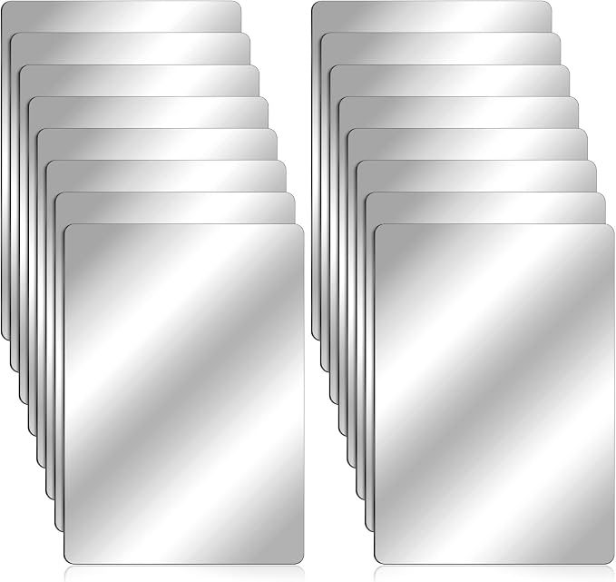 Marsui 64 Pcs Plastic Mirror Tiles 4x6 Inch Shatter Proof Craft Mirrors by Marsui