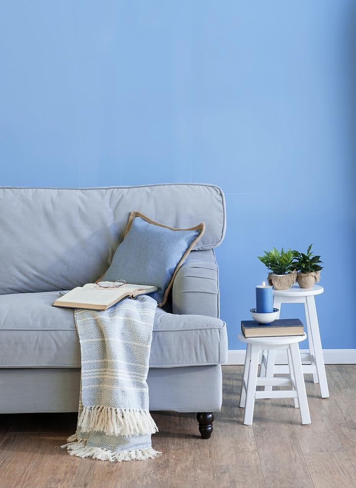 15.7" x 118" Light Blue Peel and Stick Wallpaper Blue Contact Paper Waterproof Self Adhesive Wallpaper Removable Easy to Clean Vinyl Decorative for Desk Wallcovering Countertop Cabinet - Image 3