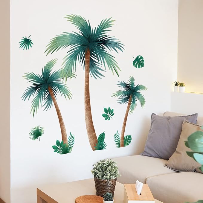 Lemon Tree Wall Decal, Large Decorative Green Tree with Birds Wall Stickers, Removable Peel and Stick Mural Wall Art Decoration for Living Room, Bedroom, Office Wall Decor (Trees and Small Animals) by Unknown