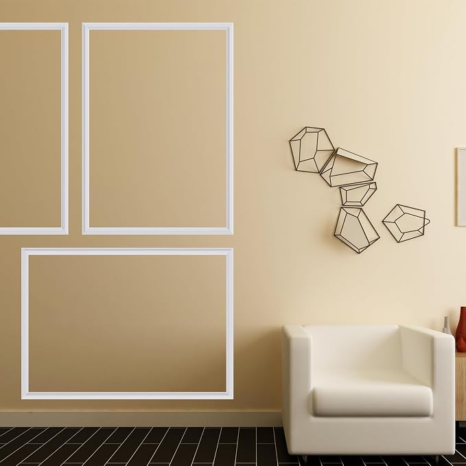3 Set Panels Peel and Stick Premade Wainscoting Accent Wall Panels for Interior Wall Decor Easy DIY Build and Picture Frame Door Decor (20 x 28 in) - Image 8