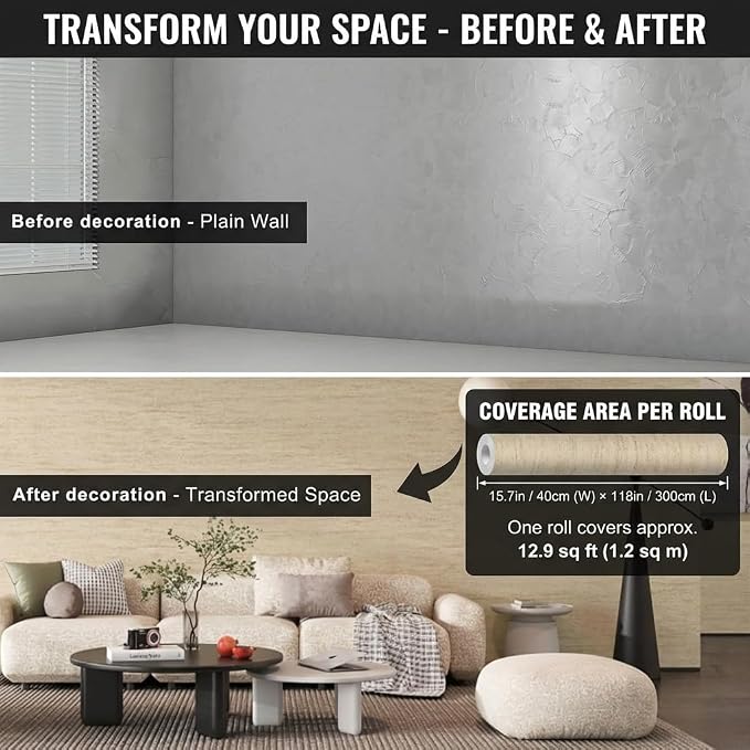 3D Wall Panels Peel and Stick – 15.74" x 118" PVC Faux Texture Wall Covering, Self Adhesive Waterproof DIY Accent Wall for Living Room, Bedroom, Sofa Background & Kitchen Backsplash, Covers 12.9 sq.ft - Image 3