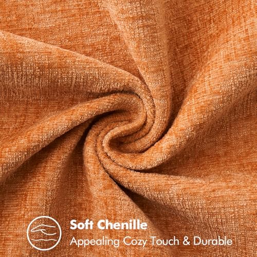 MIULEE Fall Decorative Couch Throw Pillow Covers 18x18 Inch Orange 2 Pack - Image 3