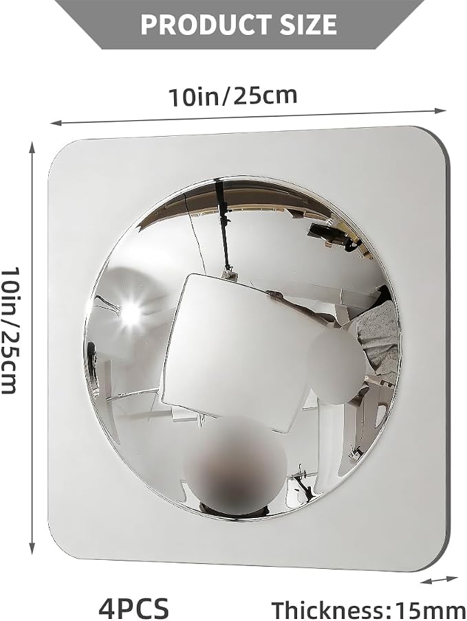 Sensory Bubble Wall Mirror, Interactive Acrylic Bubble Mirror, Sensory Classroom Calming Corner Items Decor - Sensory Room Have Visual, Tactile Stimulation (4, Silver) - Image 2