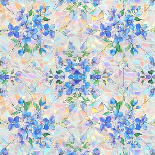 SOMWISE Rainbow Stained Glass Window Privacy Film,Heat Blocking Save Energy by somwise