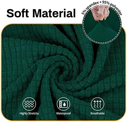 Asnomy Stretch Oversized Couch Covers for Sofa Slipcover,Blackish Green - Image 3