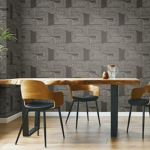RoomMates RMK12216PL Nikki Chu Black and White Zulu Signature Peel and Stick Wallpaper, Roll, Black/White - Image 2