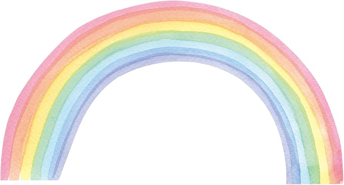 Large Rainbow Wall Decals - Colorful Wallpaper and Wall Stickers for Girls' Bedroom - Vibrant Rainbow Wall Art Decoration for Nursery and Classroom - Image 4