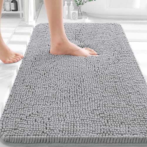 OLANLY Bathroom Rugs 30x20, Extra Soft Absorbent Chenille Bath Rugs by OLANLY