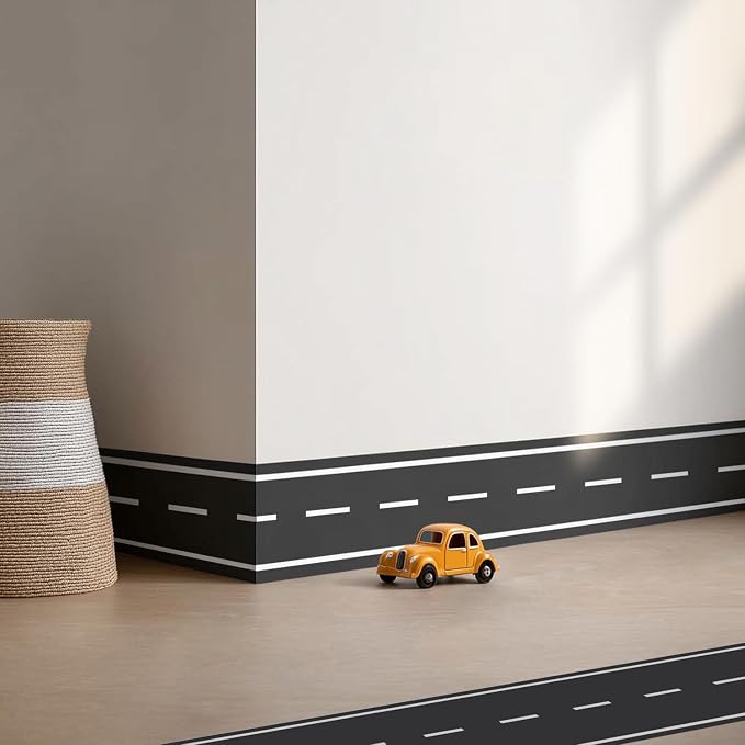 Wall Border Road Stickers Street Nursery Decor Boys Bedroom Decals Vehicle Removable Wallpaper Kids Room Vinyl Murals DIY Cute Decorations - Image 3
