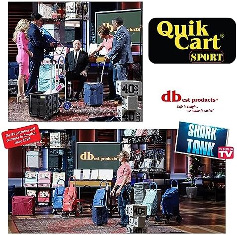 dbest Products Quik Cart Sport Collapsible Rolling Crate on Wheels - Black - Image 4