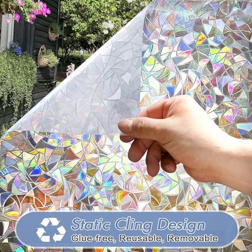 Stained Window Privacy Film,Rainbow Glass Cling，29.5 inch x 118.1 inch - Image 6