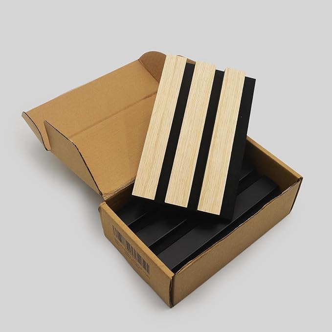 RITOLLO Wood Panels for Wall 4.92"×7.68" Acoustic Panels for Interior Wall Decor, 3D Wood Slat Wall Panel/Fluted Sound Absorbing Panel - 8 Color Samples 8 Pack - Image 7