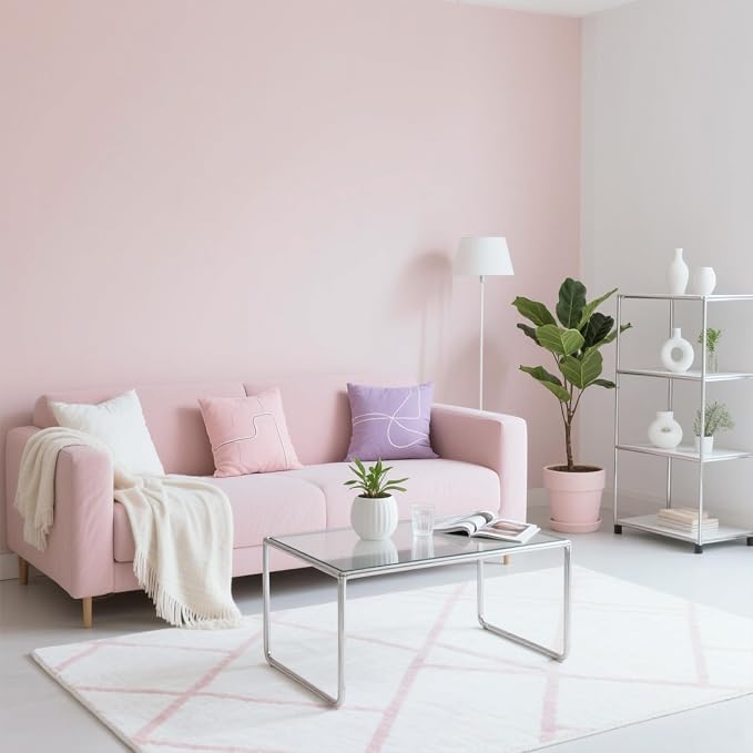 Yancorp 16"x120" Matte Pink Contact Papaer Peel and Stick Wallpaper Vinyl Wrap Countertop Wallpapers Waterproof for Cabinets Drawers Bedroom Kitchen Self-Adhesive Wallpaper - Image 2