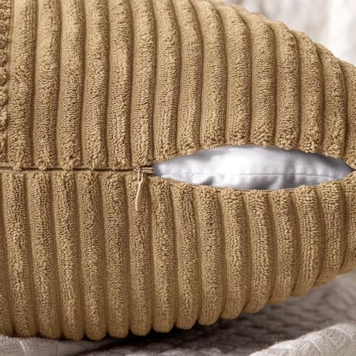 MIULEE Camel Brown Decorative Throw Pillow Covers for Couch 18x18 Inch - Image 3