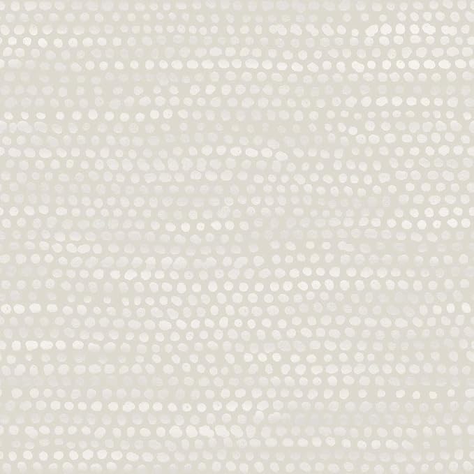 Tempaper Metallic Pearl Grey Moire Dots Removable Peel and Stick Wallpaper, 20.5 in X 9 ft, Made in the USA by TempaperCo