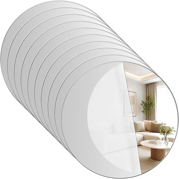 10 PCS Round Mirrors for Centerpieces, Mirror Centerpieces for Tables by Unknown