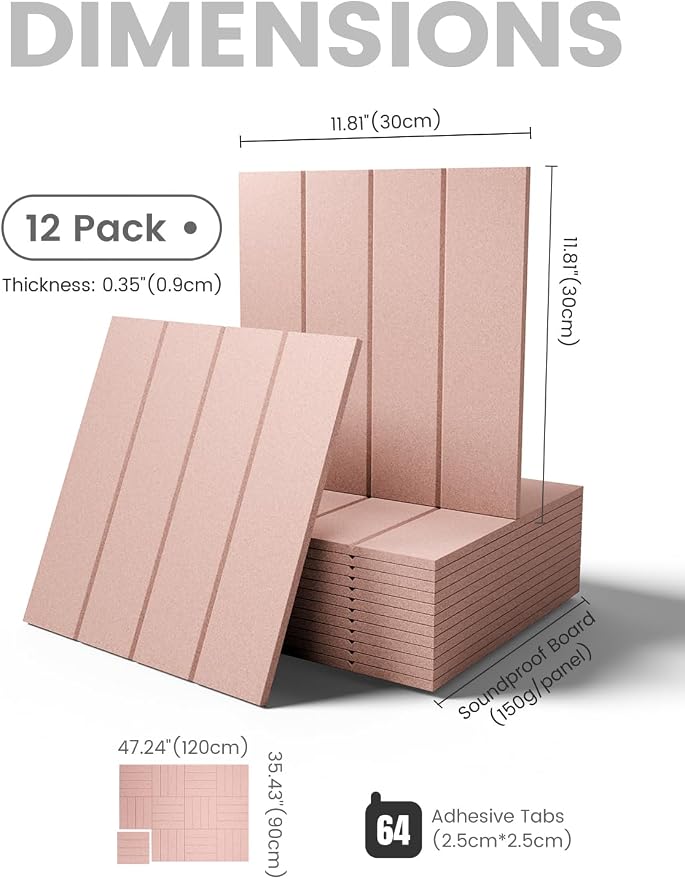Fluxynara Felt Bulletin Board & Cork Board Alternative, Pink | 48" x 36" Pin board, Removable Adhesive Tabs, Easy Install Without Wall Damage, For Home Office Decor - Image 2