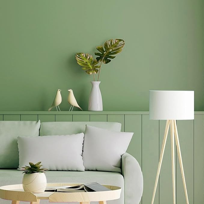 Yancorp 16"x394" Matte Grass Green Peel and Stick Wallpaper Removable Contact Paper for Cabinets and Drawers Stick on Wall Paper for Bedroom Kitchen Self-Adhesive - Image 2
